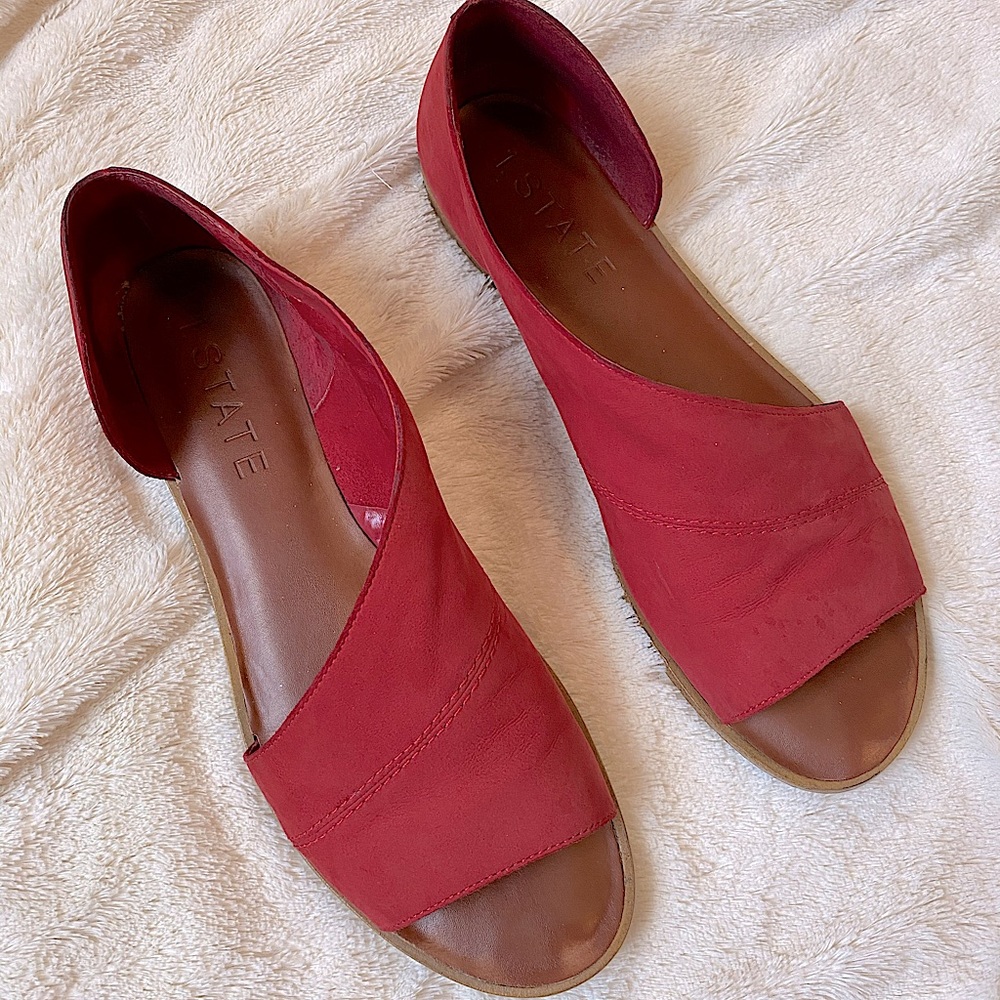 1. State Sandals (red)